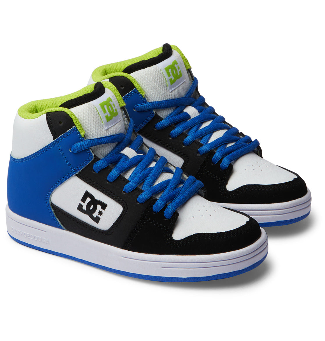 DC Manteca 4 HI Kids' Sneakers Black / Blue / Green | US-6835HIA