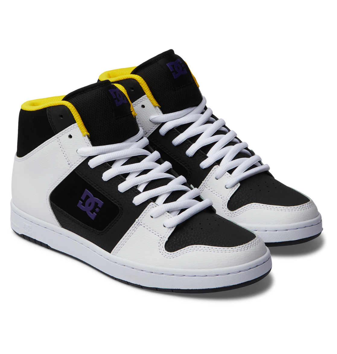 DC Manteca 4 Hi High-Top Men Sneakers Black / White / Purple | US-5904RTP