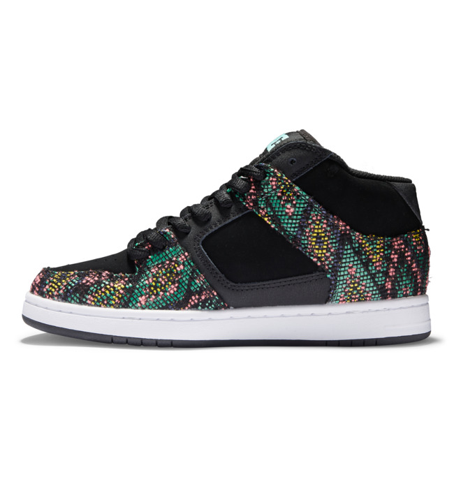 DC Manteca 4 Mid-Top LE Canvas Women Sneakers Black Multicolor | US-2718BJV