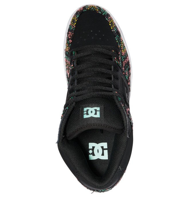 DC Manteca 4 Mid-Top LE Canvas Women Sneakers Black Multicolor | US-2718BJV