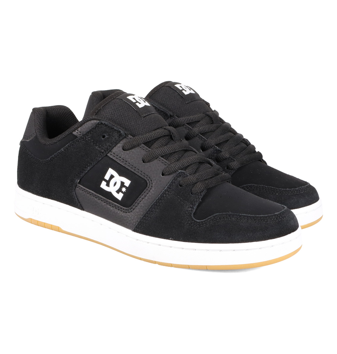 DC Manteca S Leather Men Skate Shoes Black / White | US-6470CIO