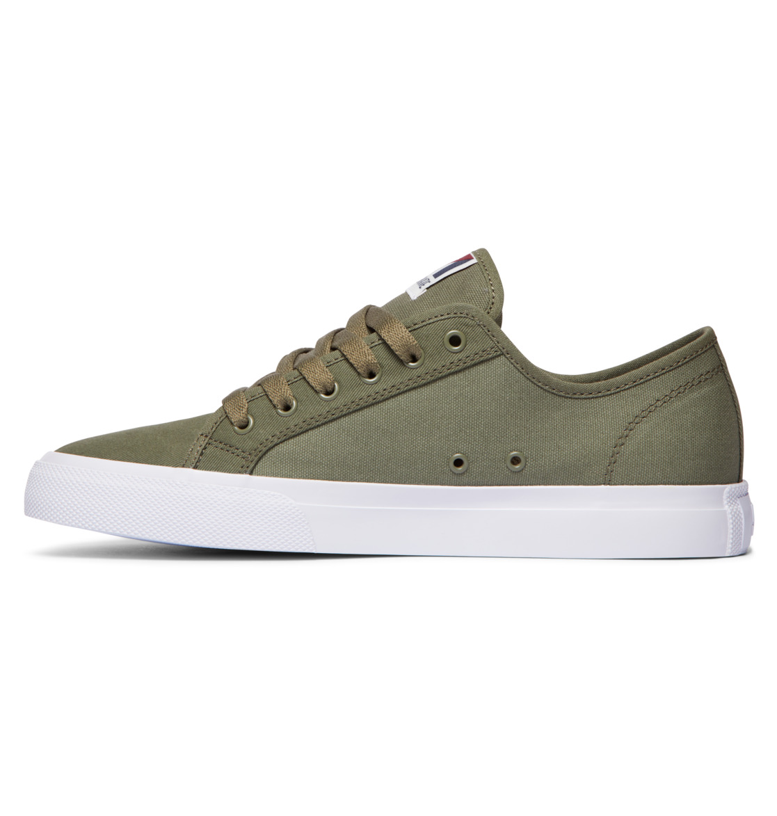 DC Manual Cuba Skate Canvas Men Skate Shoes Olive | US-2510FWZ