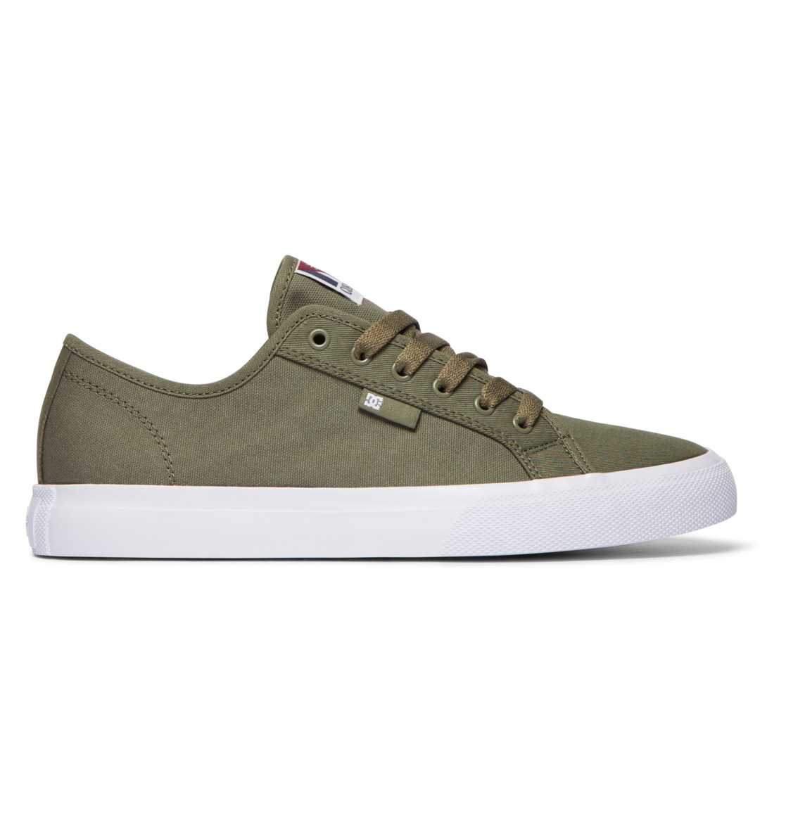 DC Manual Cuba Skate Canvas Men Skate Shoes Olive | US-2510FWZ