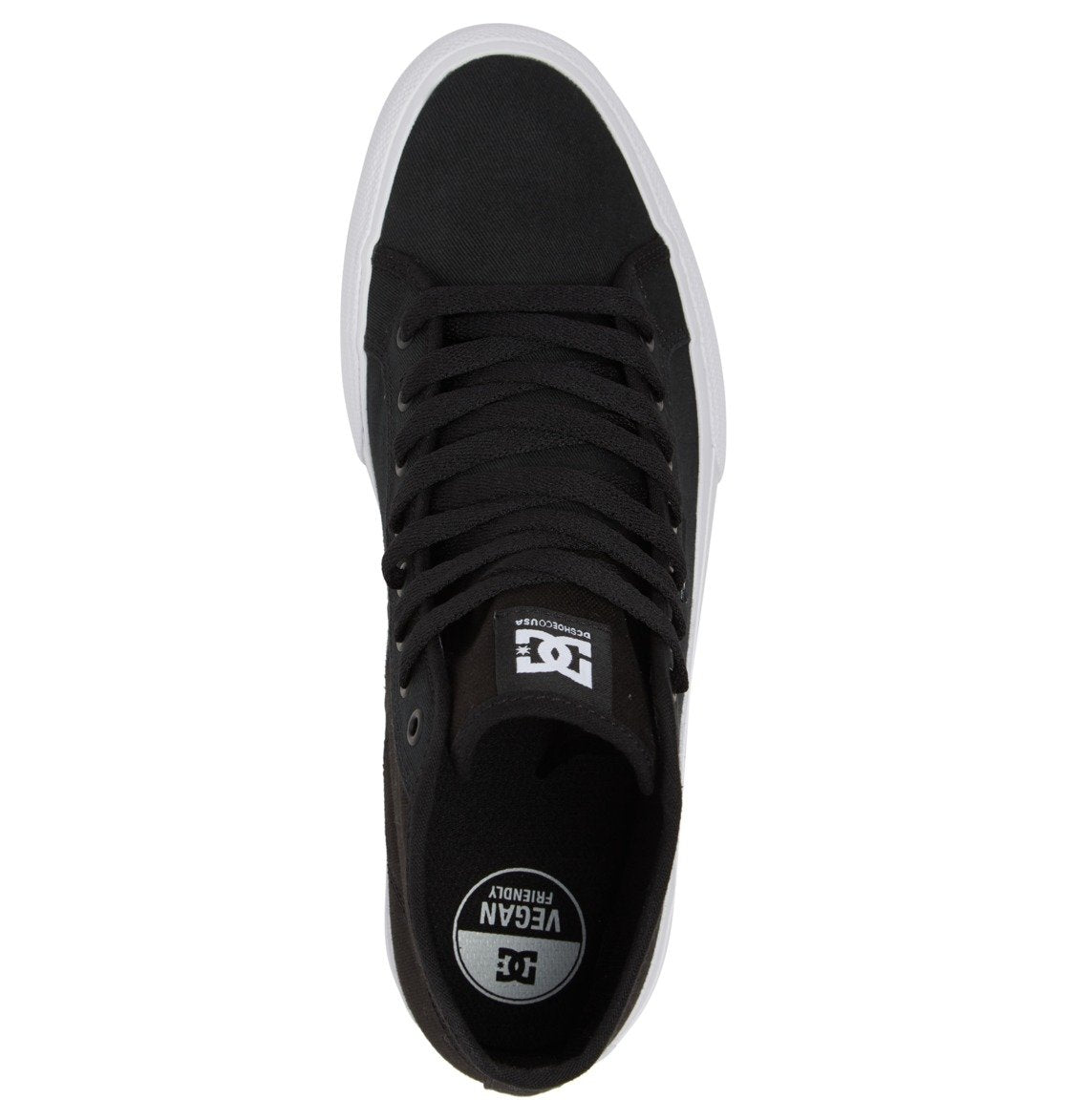 DC Manual HI Textile High-Top Men Sneakers Black / White | US-9061BRU