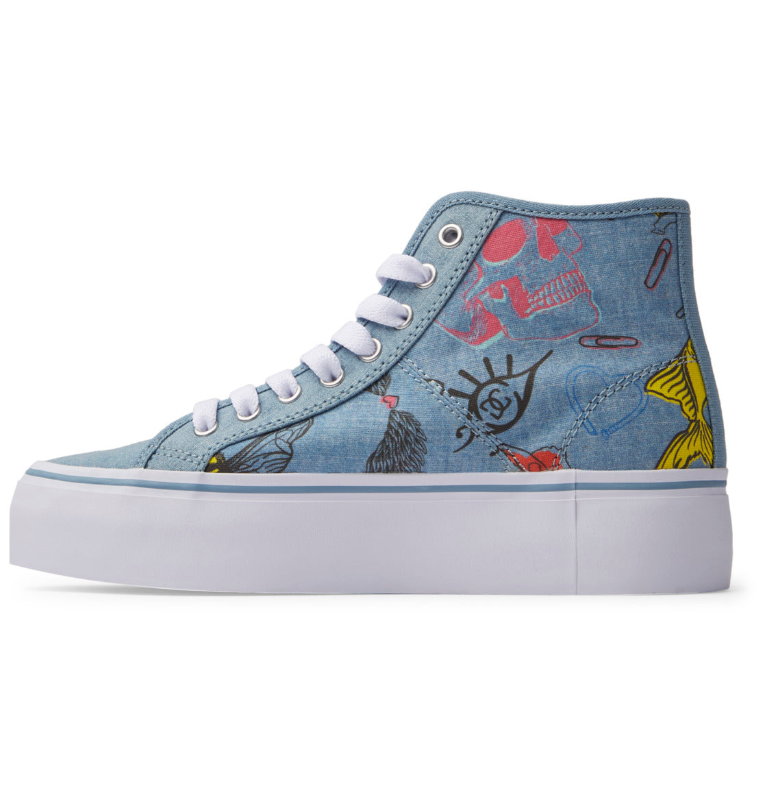 DC Manual Hi Platform High-Top Women Sneakers Dark Blue | US-3059WIR