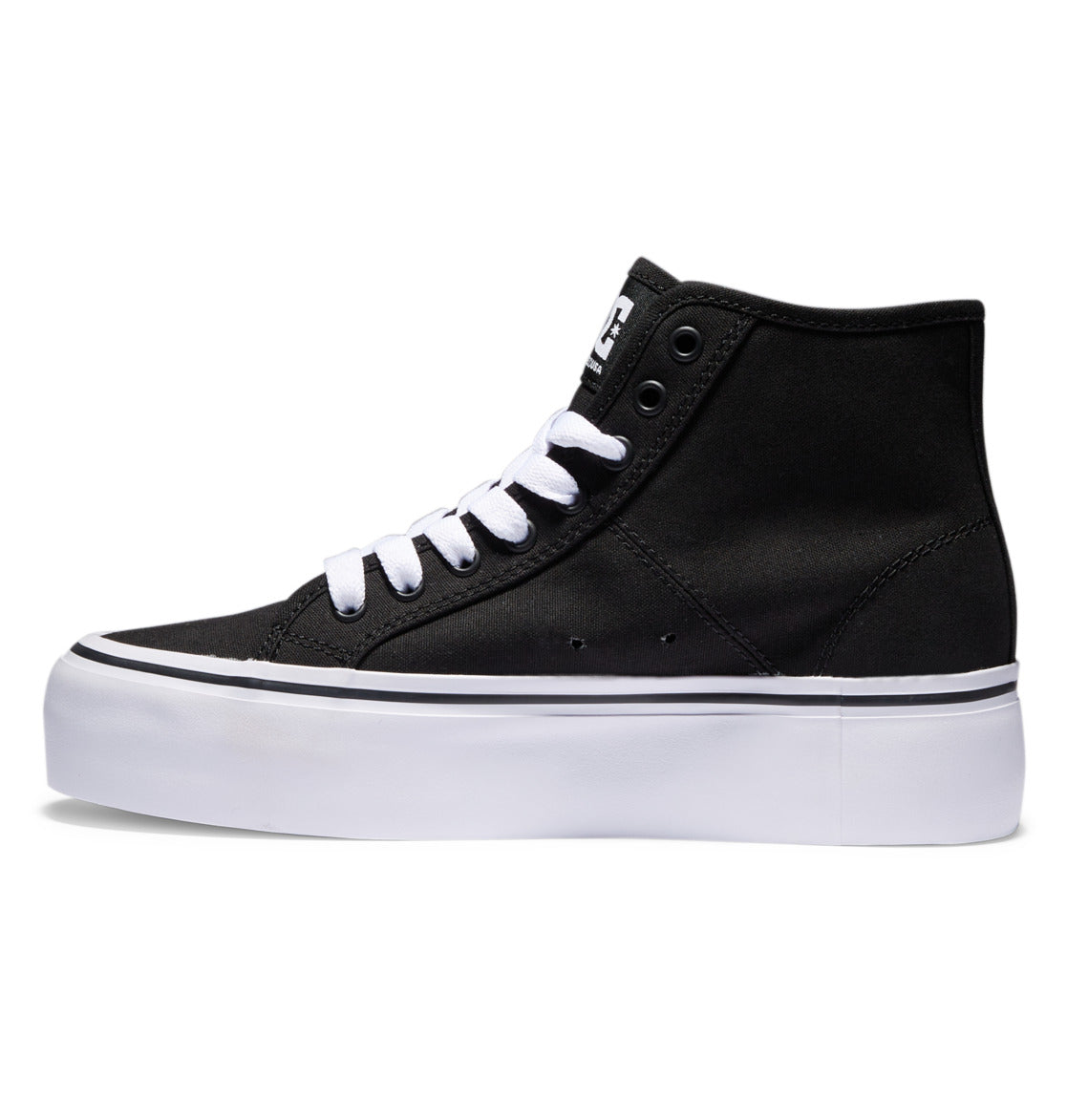 DC Manual Hi Platform High-Top Women Sneakers Black / White | US-1924MQU