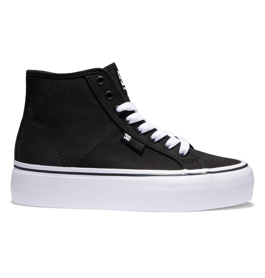 DC Manual Hi Platform High-Top Women Sneakers Black / White | US-1924MQU