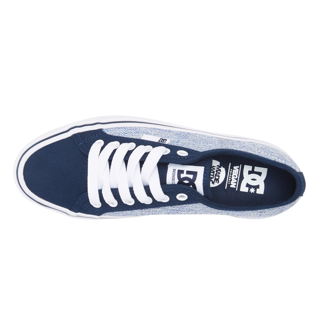 DC Manual Platform Flatform Women Sneakers Blue / White | US-6583ZLR