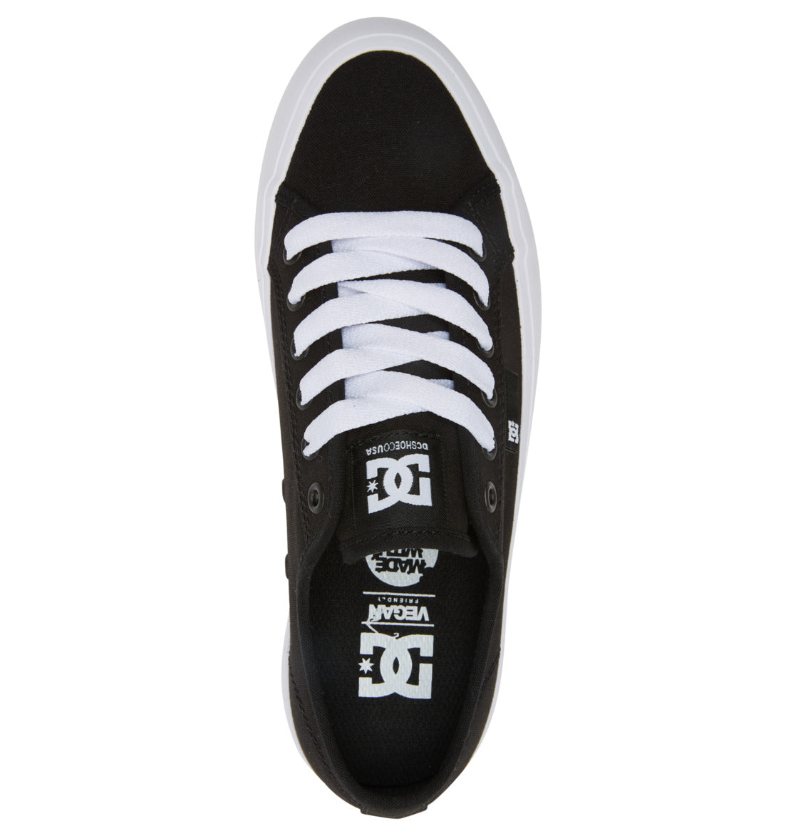 DC Manual Platform Women Sneakers Black / White | US-0472NIA