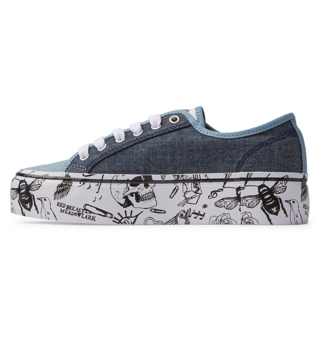 DC Manual Platform Women Sneakers Dark Blue | US-8352VFL