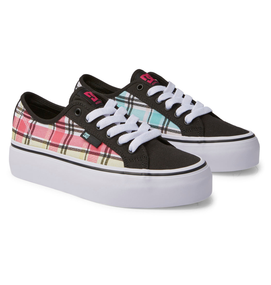 DC Manual Platform Women Sneakers Grunge Plaid | US-0482XVI