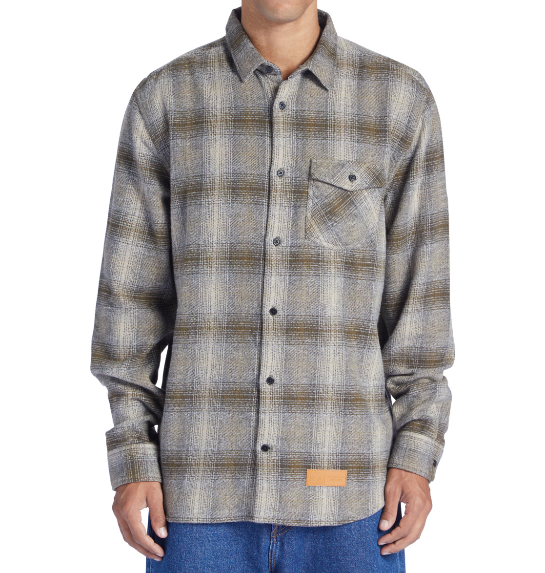 DC Marshal Flannel Long Sleeve Men Shirts Brown | US-7136OYC