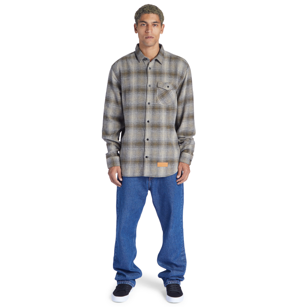 DC Marshal Flannel Long Sleeve Men Shirts Brown | US-7136OYC