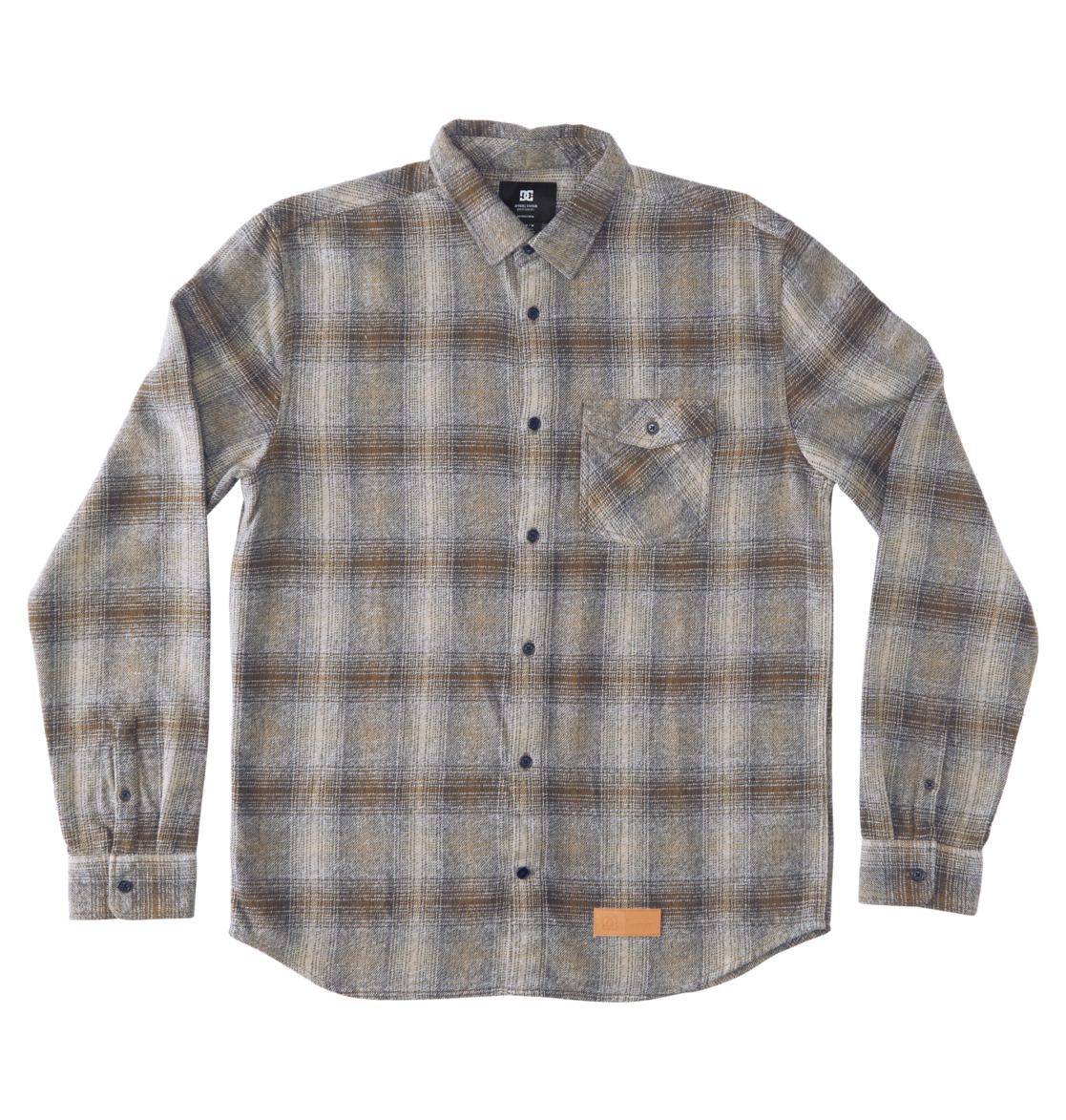 DC Marshal Flannel Long Sleeve Men Shirts Brown | US-7136OYC