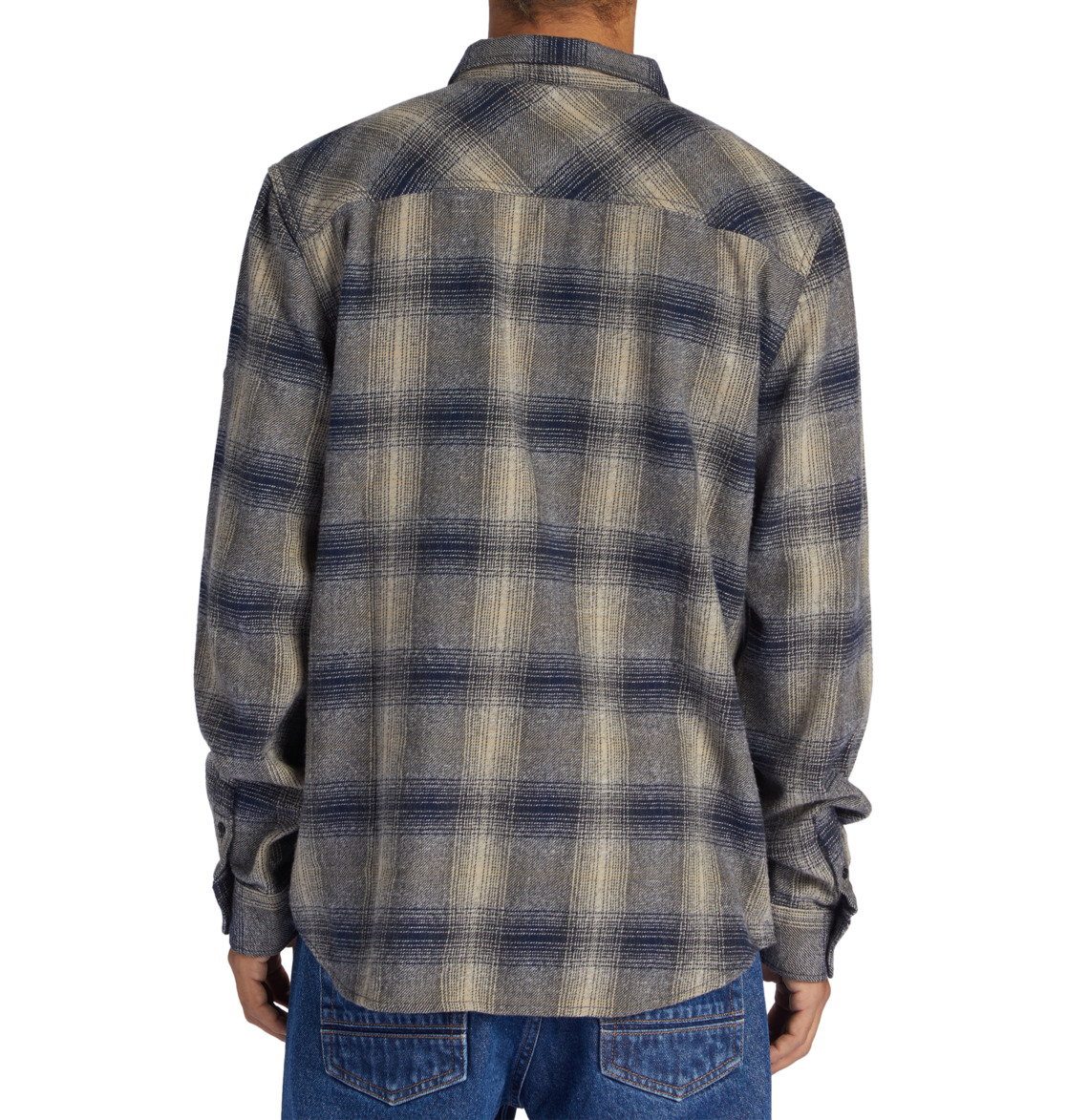 DC Marshal Flannel Long Sleeve Men Shirts Blue | US-3591QKJ