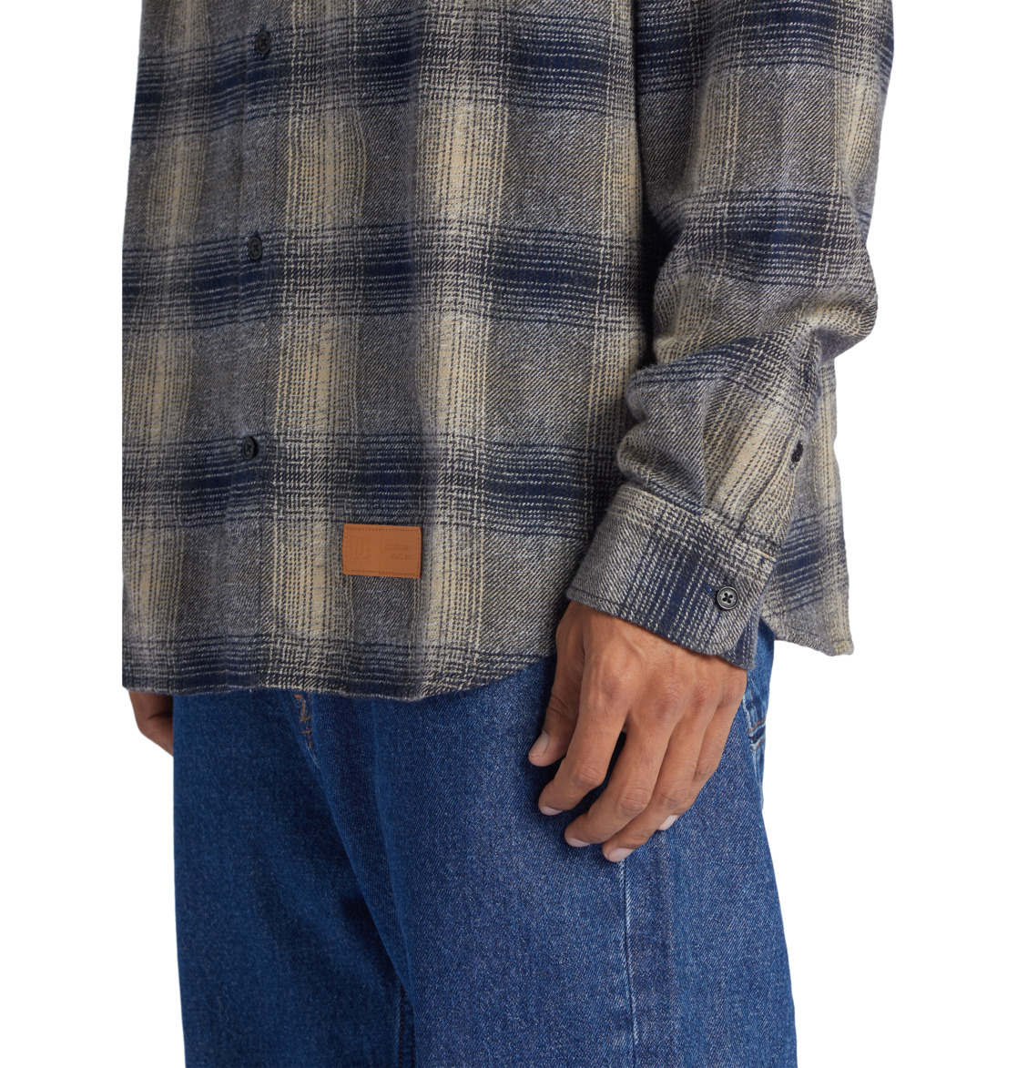 DC Marshal Flannel Long Sleeve Men Shirts Blue | US-3591QKJ