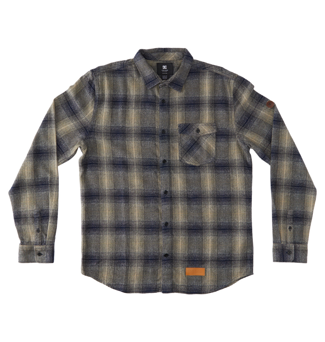 DC Marshal Flannel Long Sleeve Men Shirts Blue | US-3591QKJ