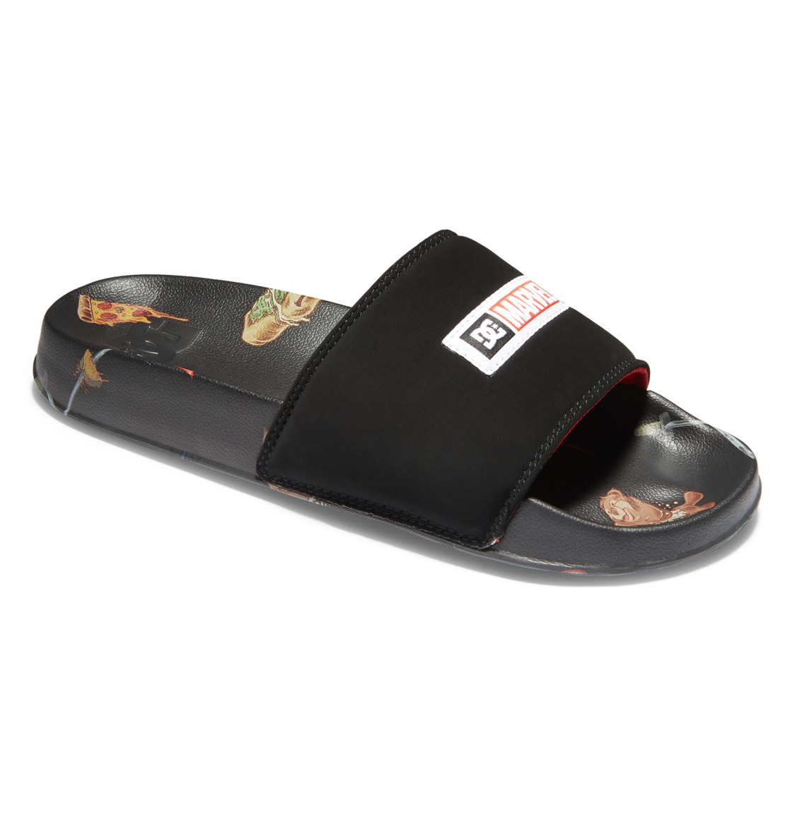 DC Marvel Deadpool x DC Men Slides Black | US-4576BJT