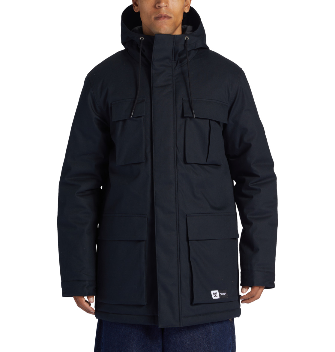 DC Maybury Hooded Parka Men Jackets Black | US-3945PAQ