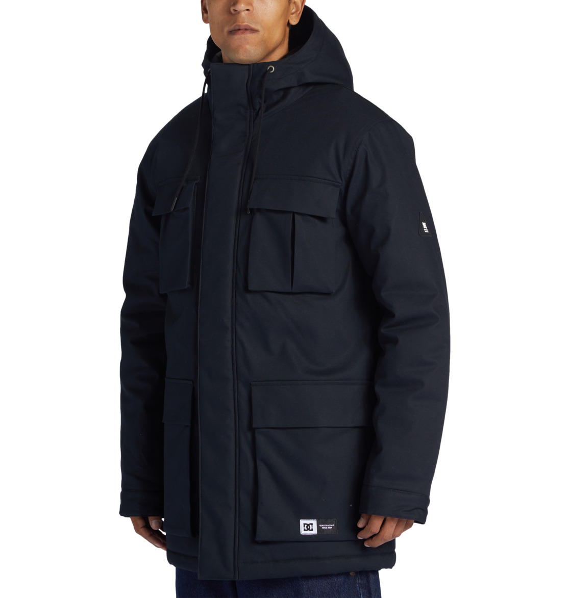 DC Maybury Hooded Parka Men Jackets Black | US-3945PAQ