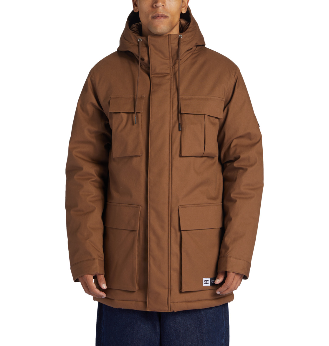 DC Maybury Hooded Parka Men Jackets Brown | US-5893WPE