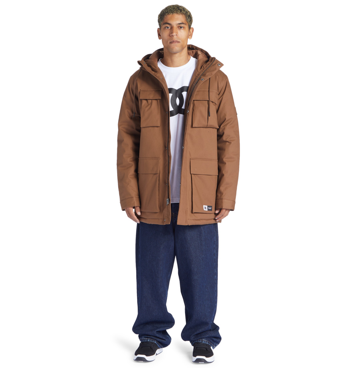 DC Maybury Hooded Parka Men Jackets Brown | US-5893WPE