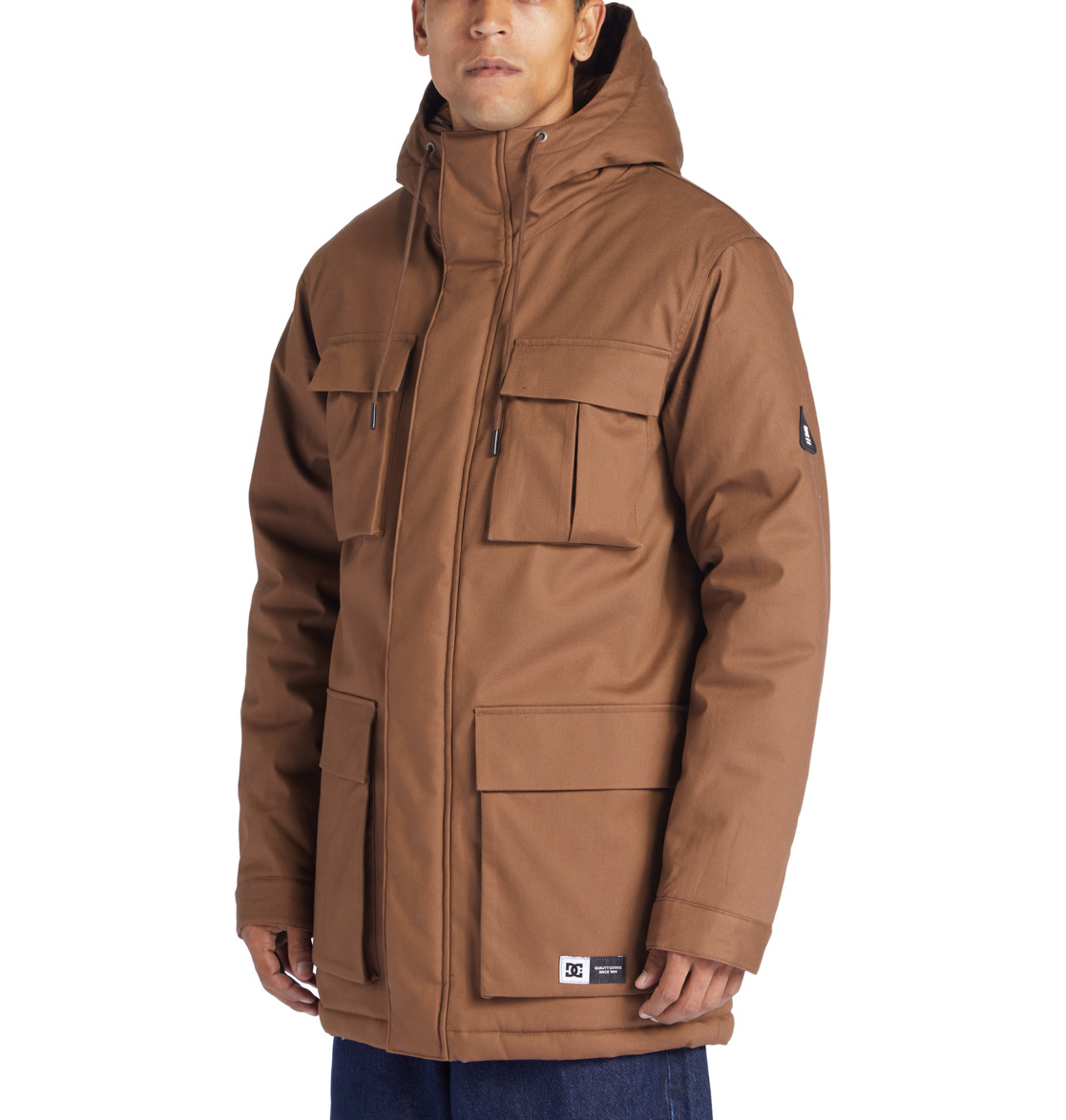 DC Maybury Hooded Parka Men Jackets Brown | US-5893WPE