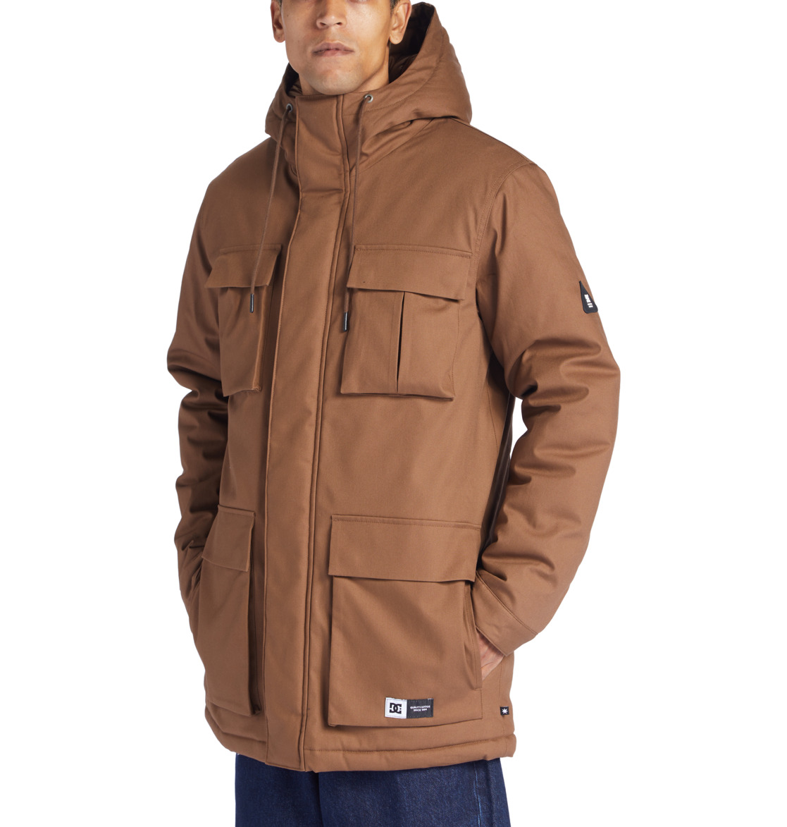 DC Maybury Hooded Parka Men Jackets Brown | US-5893WPE