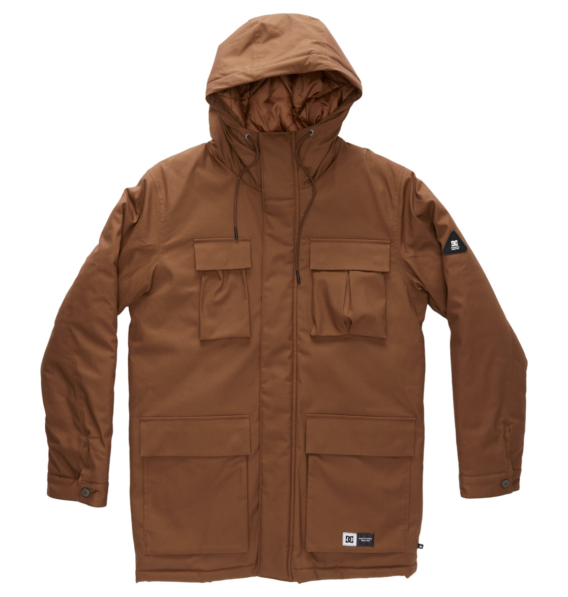 DC Maybury Hooded Parka Men Jackets Brown | US-5893WPE