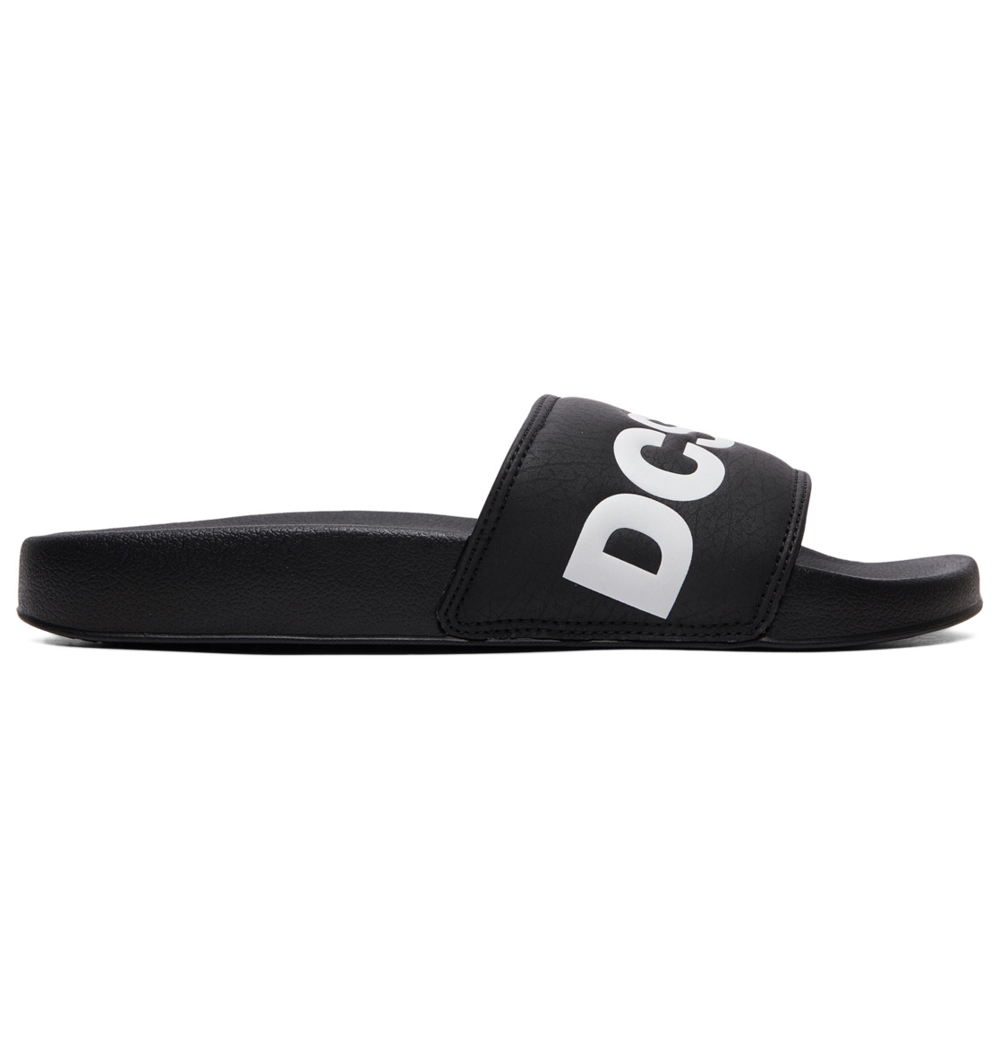 DC Men Slides Black / White | US-2761WQY