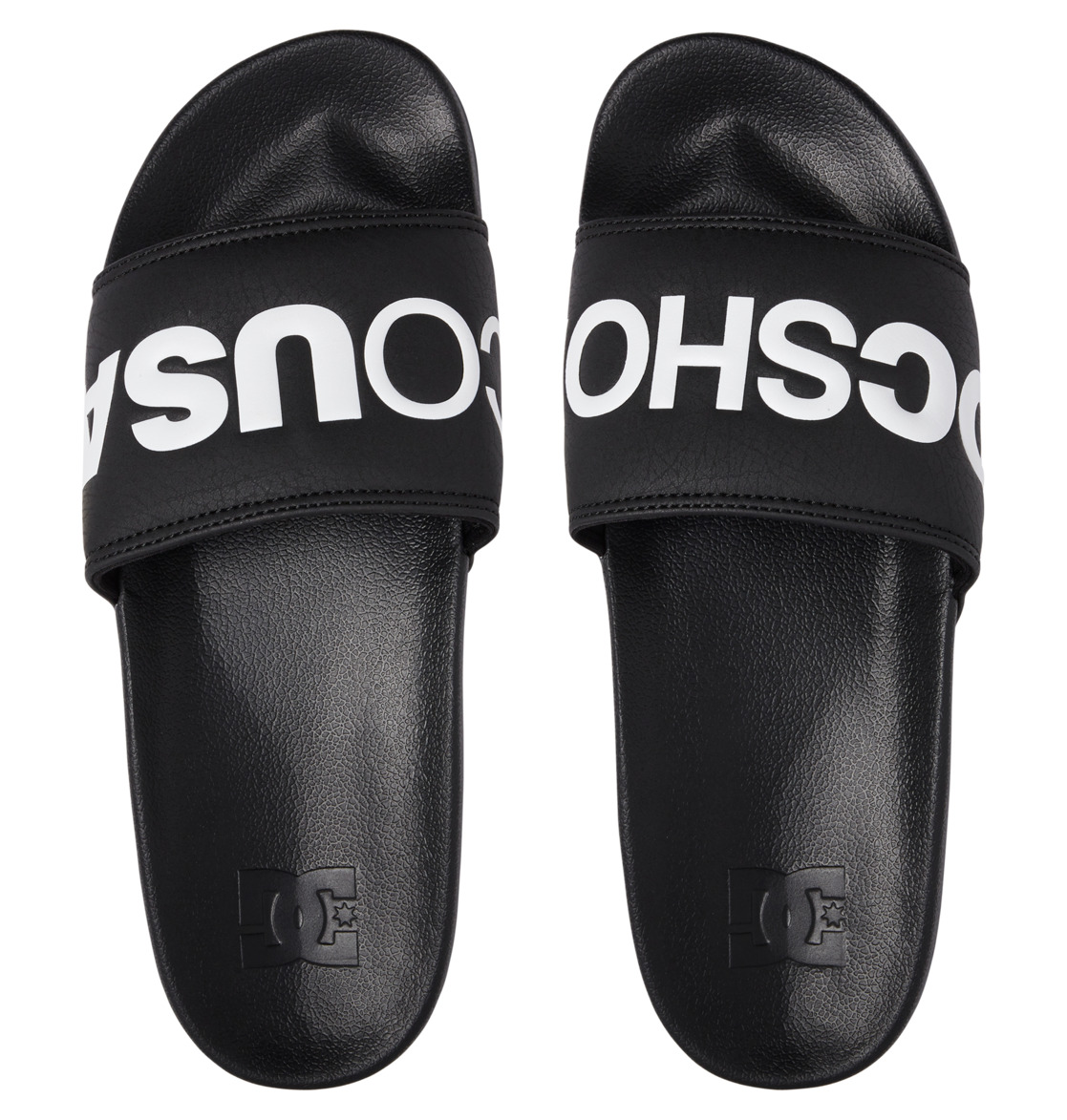 DC Men Slides Black / White | US-2761WQY