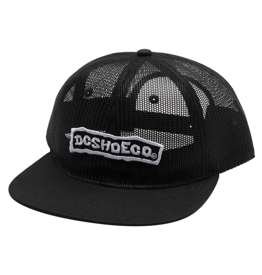 DC Meshed Up Snapback Men Caps Black | US-9647IWE