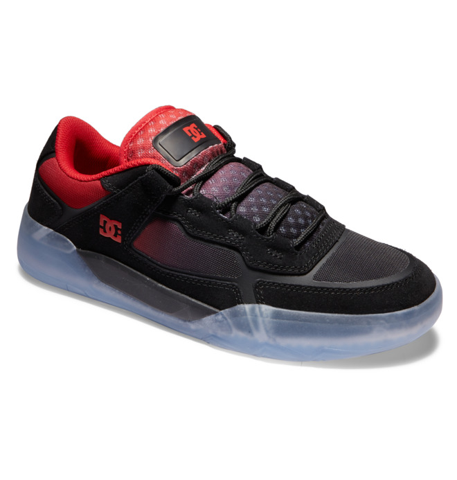 DC Metric Men Skate Shoes Black / Red | US-8175AXW