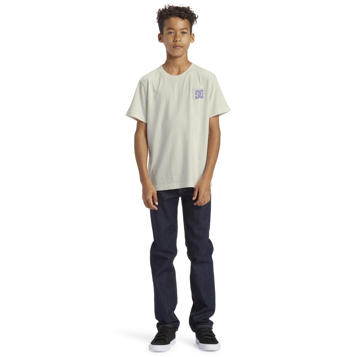 DC Mid Century Kids' T-Shirt White Wash | US-7685OHM