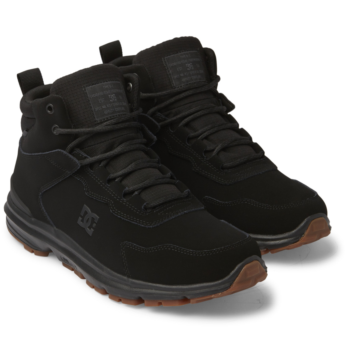 DC Mutiny Leather Men Winter Boots Black | US-1309NRJ