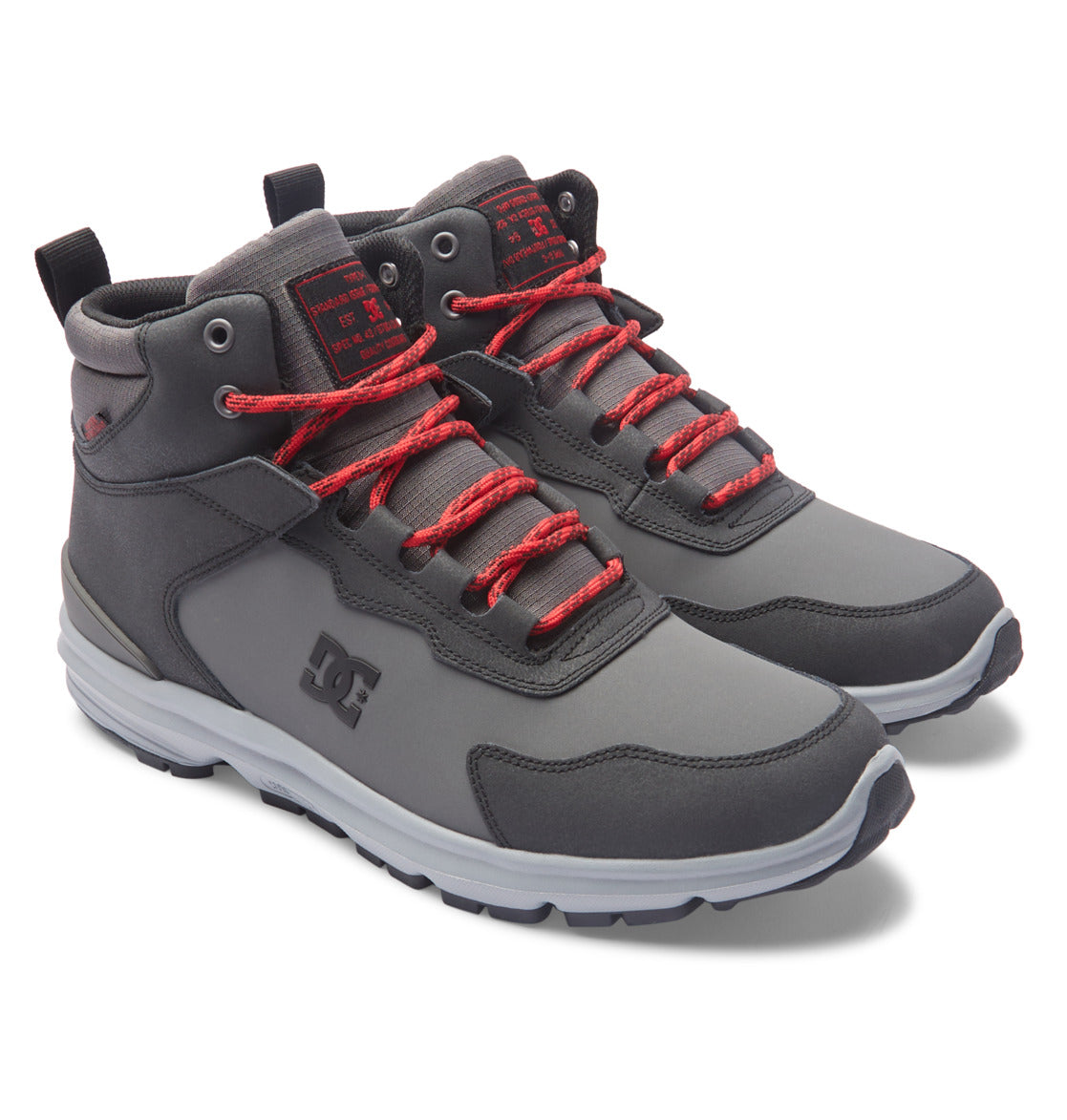 DC Mutiny Men Winter Boots Grey / Black / Red | US-8495OKD