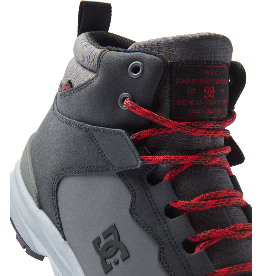 DC Mutiny Men Winter Boots Grey / Black / Red | US-8495OKD