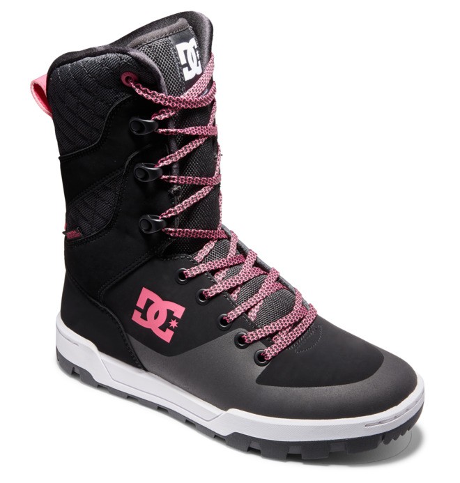 DC Nadene High Leg Women Winter Boots Black / White / Pink | US-1562SQK