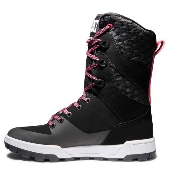 DC Nadene High Leg Women Winter Boots Black / White / Pink | US-1562SQK