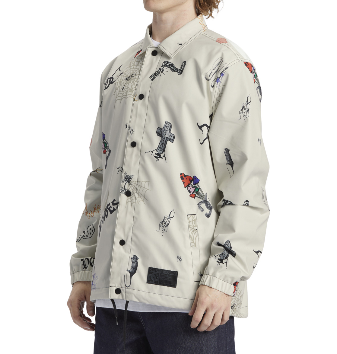 DC Nevs Coaches Windbreaker Men Jackets Beige | US-3249PXN