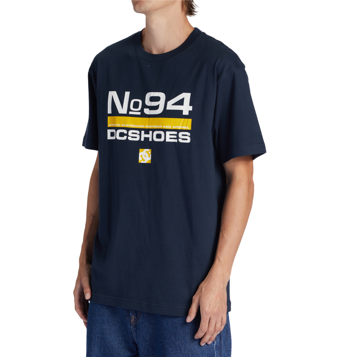 DC Nine Four Men T-Shirt Navy | US-7052KXN