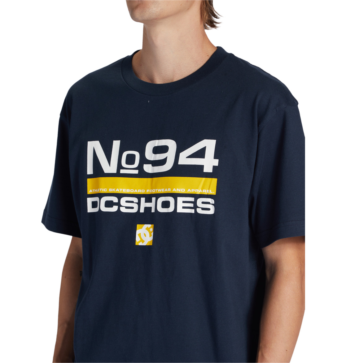 DC Nine Four Men T-Shirt Navy | US-7052KXN