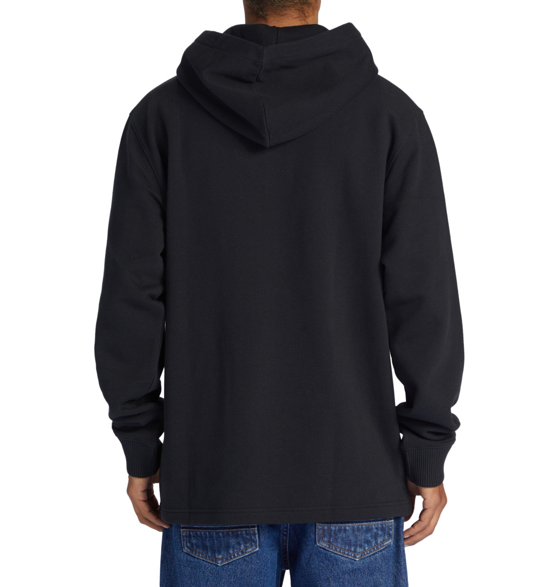 DC Offpeak Hooded Henley Top Men Hoodie Black | US-5182JNM