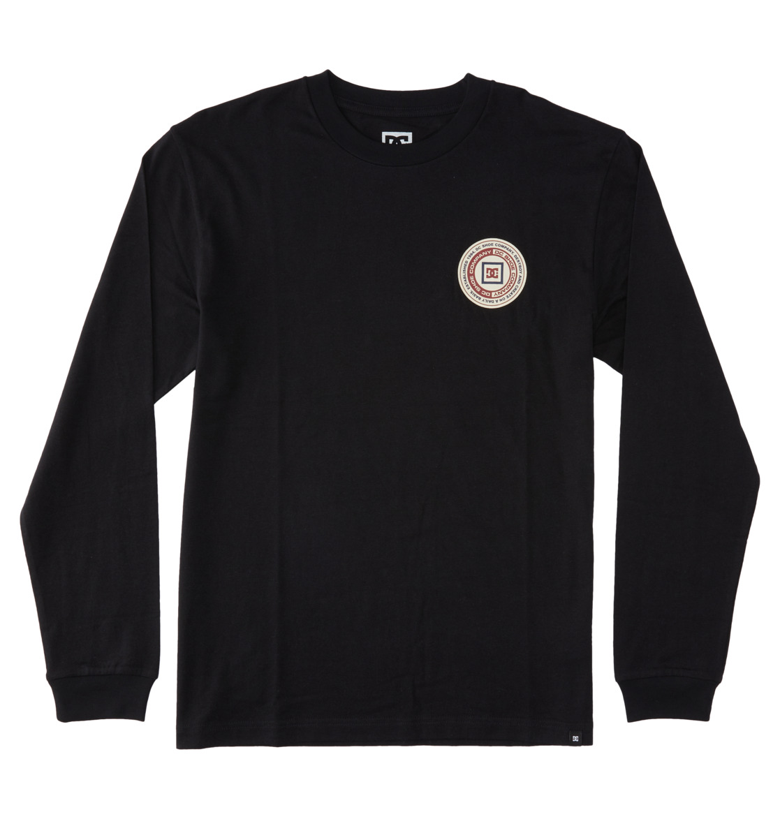 DC Old Head Long Sleeve Men T-Shirt Black | US-9156ZDF