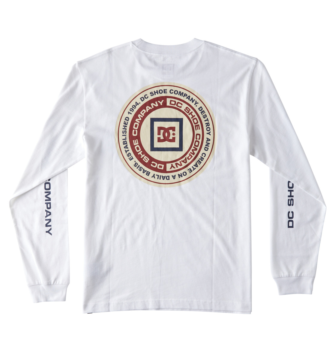 DC Old Head Long Sleeve Men T-Shirt White | US-2481XDU