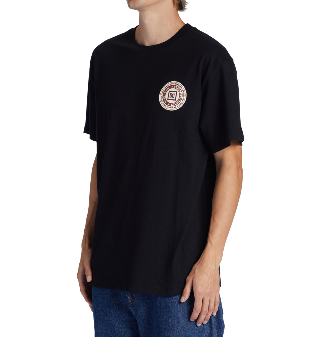 DC Old Head Men T-Shirt Black | US-6403CHL