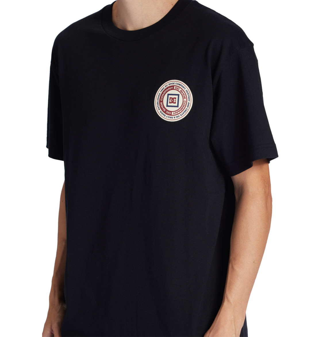 DC Old Head Men T-Shirt Black | US-6403CHL