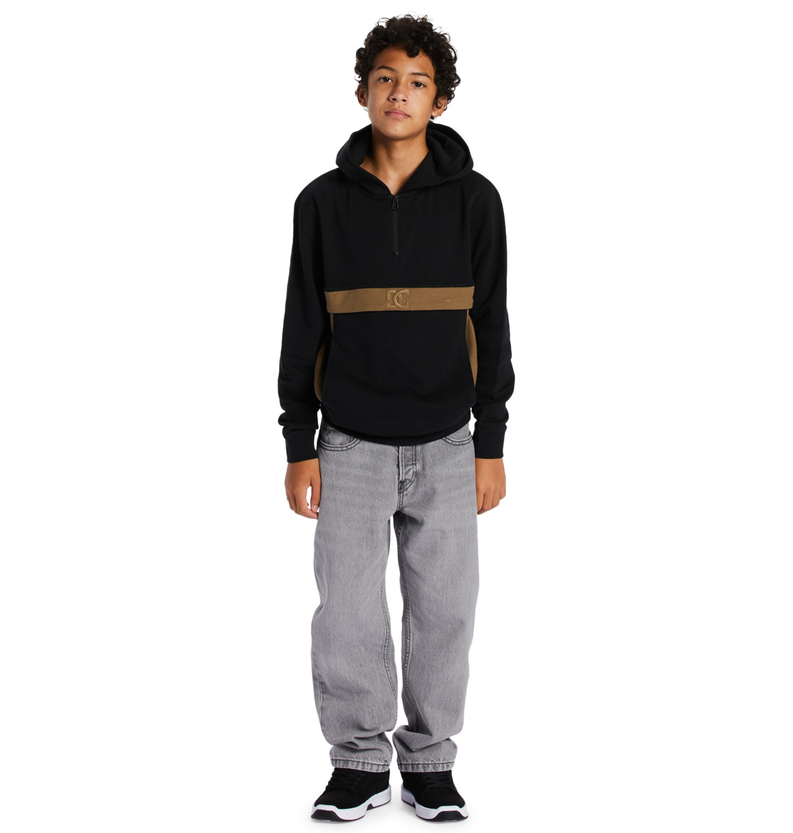 DC Optics Zip-Up Kids' Hoodie Black | US-5673QUS