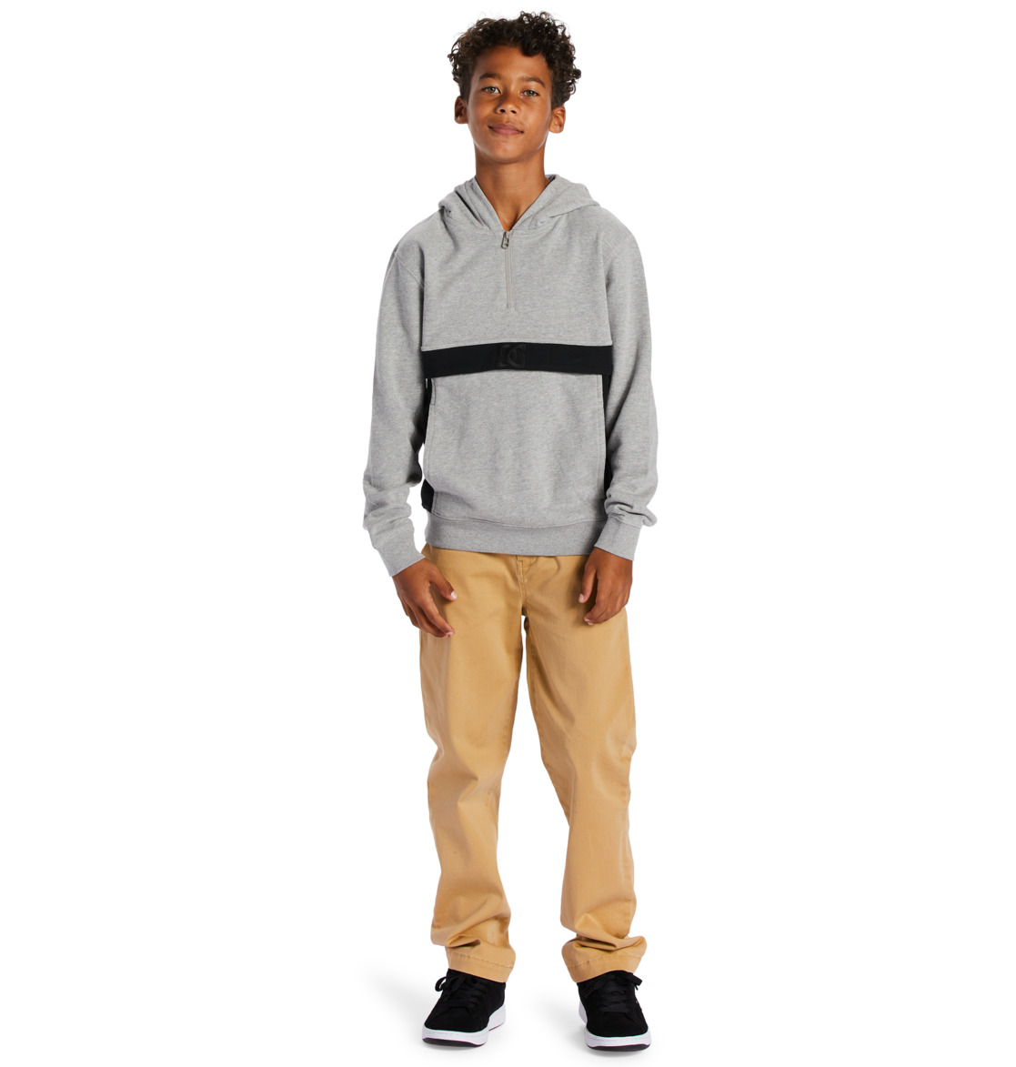 DC Optics Zip-Up Kids' Hoodie Grey | US-7832SZB