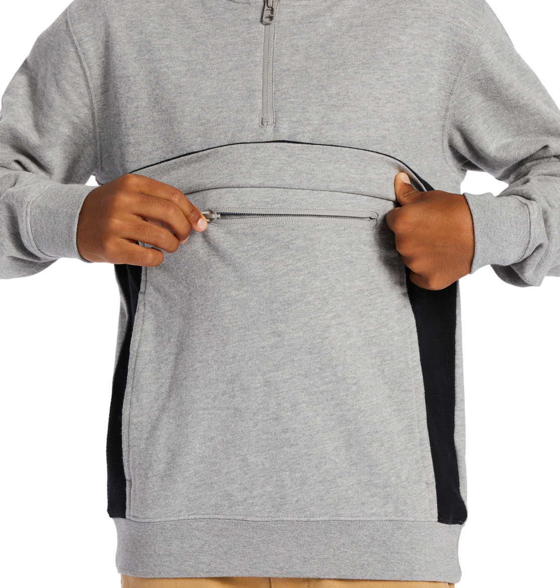 DC Optics Zip-Up Kids' Hoodie Grey | US-7832SZB